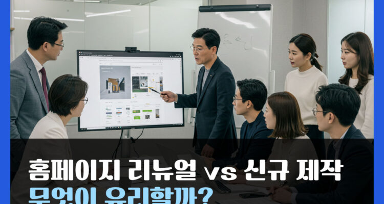 홈페이지 리뉴얼 vs 신규 제작: 무엇이 유리할까?