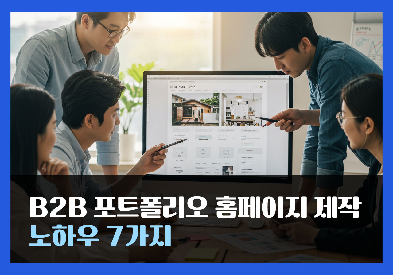 B2B 포트폴리오 홈페이지 제작 노하우 7가지
