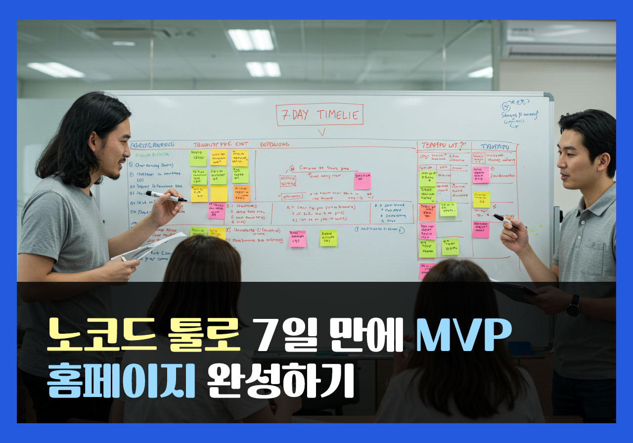 노코드 툴로 7일 만에 MVP 홈페이지 완성하기