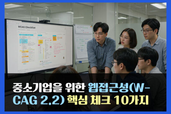 중소기업을 위한 웹접근성(WCAG 2.2) 핵심 체크 10가지