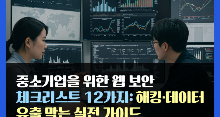 중소기업을 위한 웹 보안 체크리스트 12가지: 해킹·데이터 유출 막는 실전 가이드