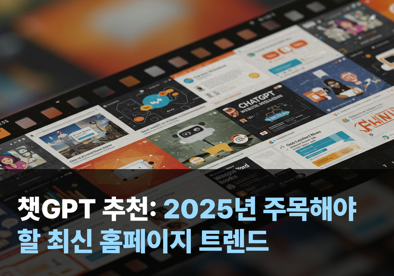 챗GPT 추천: 2025년 주목해야 할 최신 홈페이지 트렌드