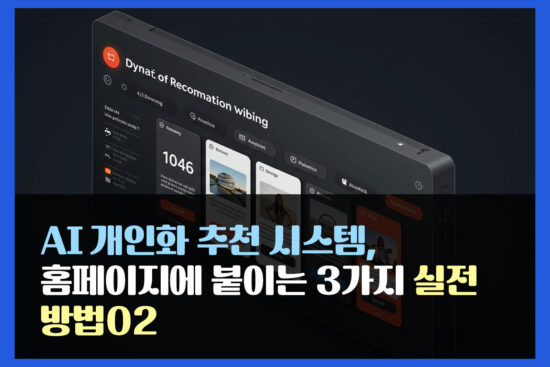 AI 개인화 추천 시스템, 홈페이지에 붙이는 3가지 실전 방법02