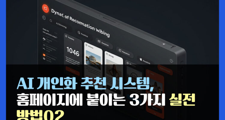 AI 개인화 추천 시스템, 홈페이지에 붙이는 3가지 실전 방법02