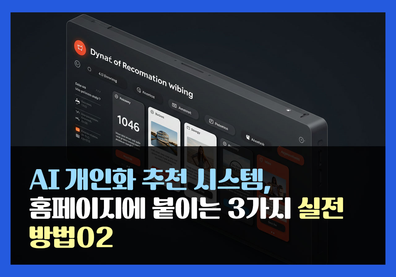 AI 개인화 추천 시스템, 홈페이지에 붙이는 3가지 실전 방법02