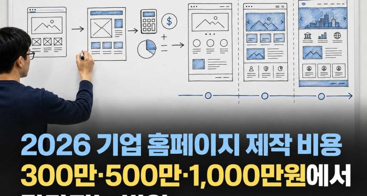 2026 기업 홈페이지 제작 비용 / 300만·500만·1,000만원에서 달라지는 범위