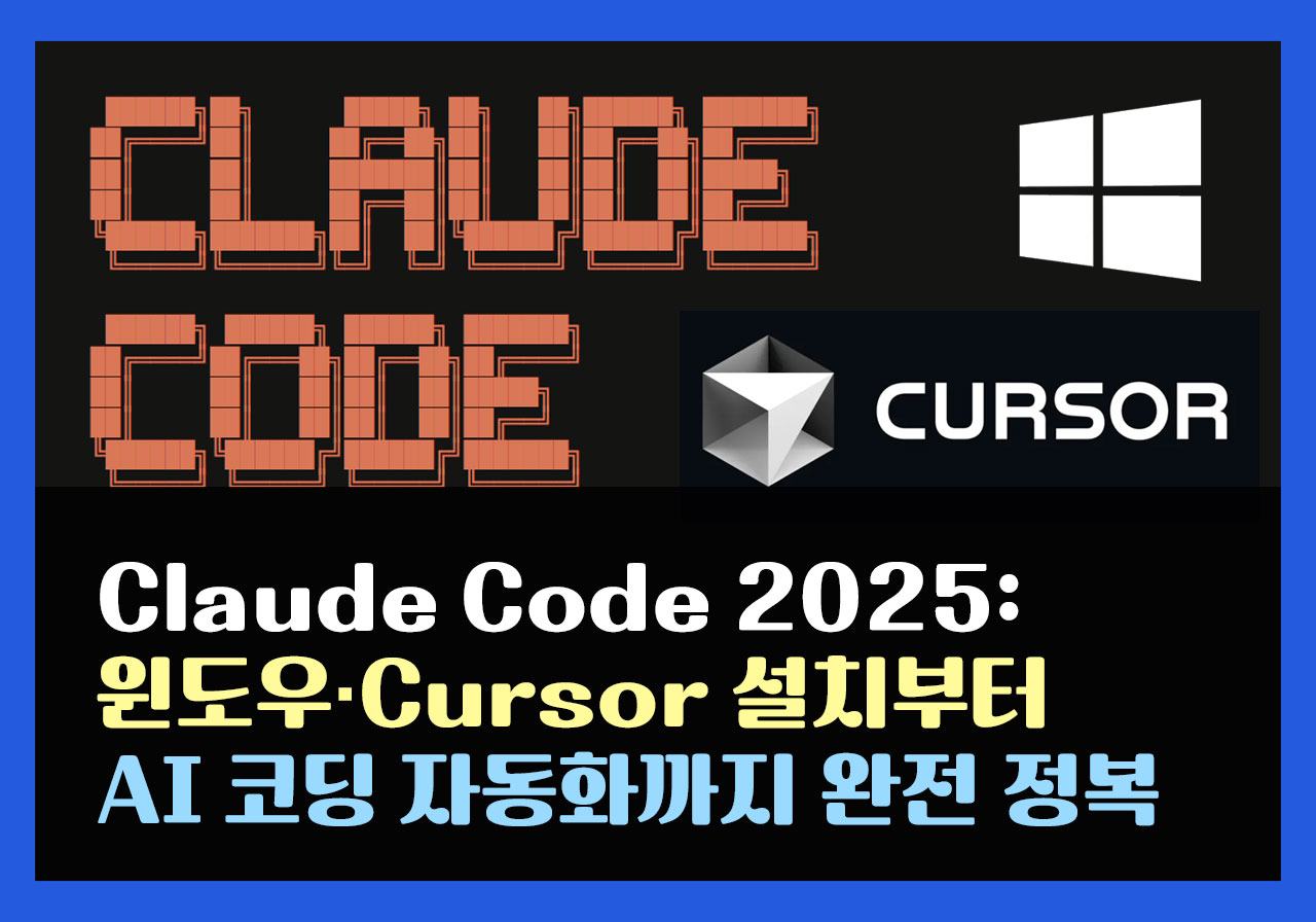 Claude Code 2025: 윈도우·Cursor 설치부터 AI 코딩 자동화까지 완전 정복