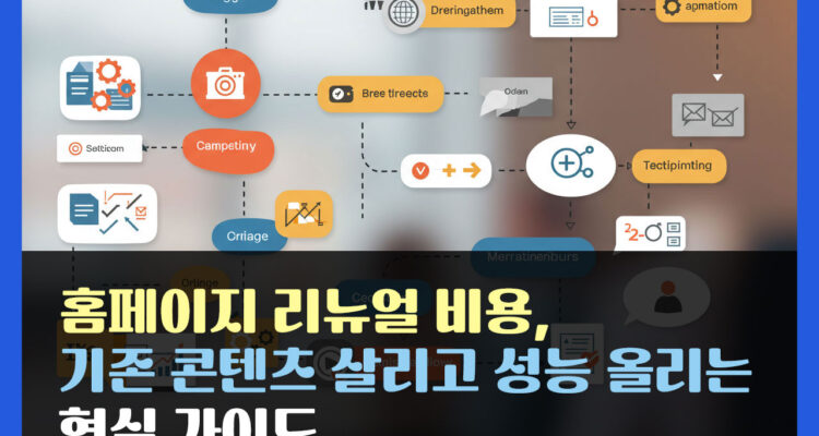 홈페이지 리뉴얼 비용, 기존 콘텐츠 살리고 성능 올리는 현실 가이드