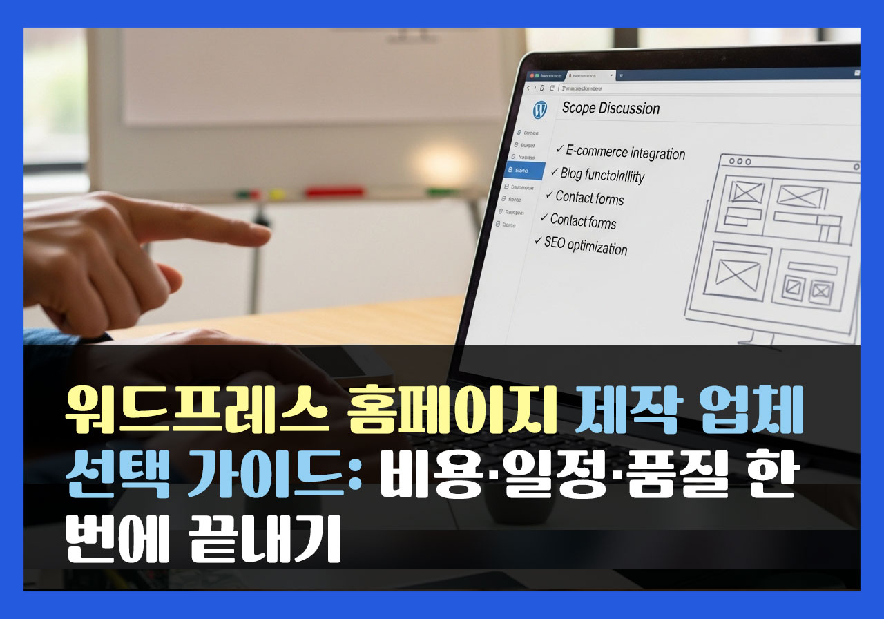 워드프레스 홈페이지 제작 업체 선택 가이드: 비용·일정·품질 한 번에 끝내기