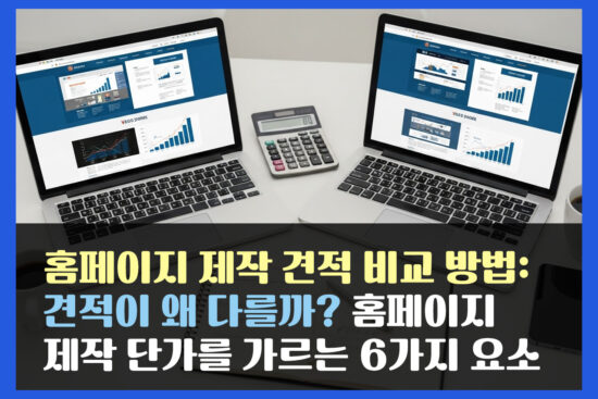 홈페이지 제작 견적 비교 방법: 견적이 왜 다를까? 홈페이지 제작 단가를 가르는 6가지 요소