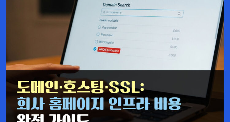 도메인·호스팅·SSL: 회사 홈페이지 인프라 비용 완전 가이드