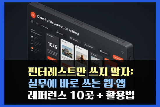 핀터레스트만 쓰지 말자: 실무에 바로 쓰는 웹·앱 레퍼런스 10곳 + 활용법