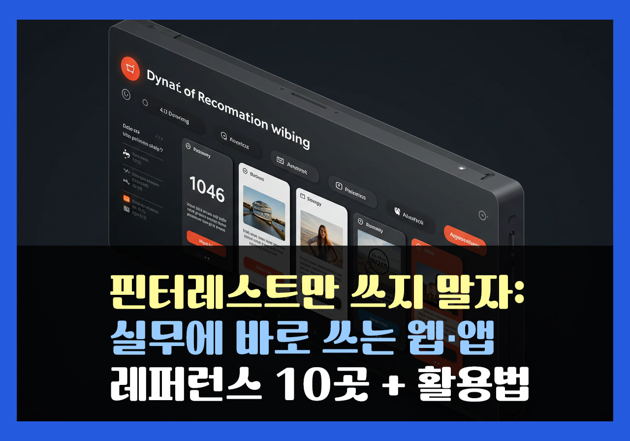 핀터레스트만 쓰지 말자: 실무에 바로 쓰는 웹·앱 레퍼런스 10곳 + 활용법