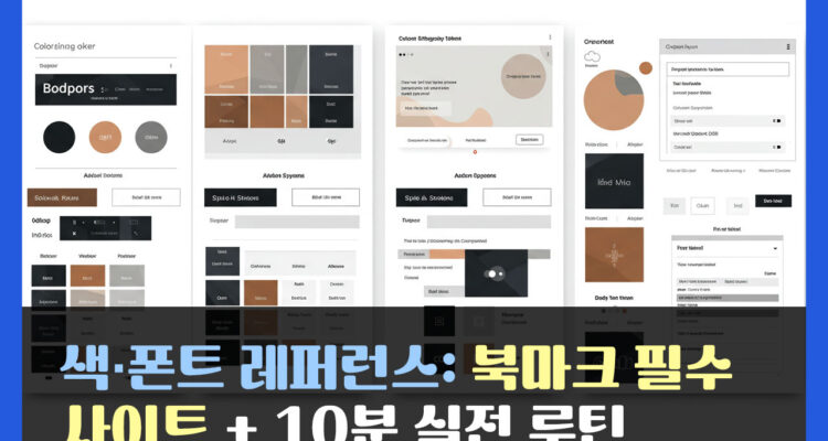 색·폰트 레퍼런스: 북마크 필수 사이트 + 10분 실전 루틴