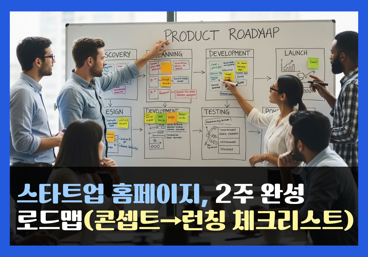 스타트업 홈페이지, 2주 완성 로드맵(콘셉트→런칭 체크리스트)