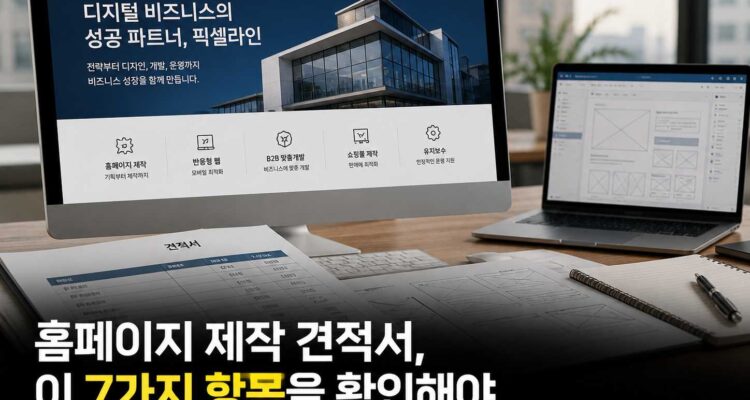 홈페이지 제작 견적서, 이 7가지 항목을 확인해야 제대로 비교할 수 있습니다