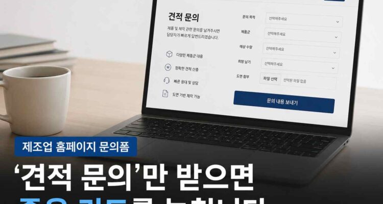 제조업 홈페이지 문의폼, ‘견적 문의’만 받으면 좋은 리드를 놓칩니다