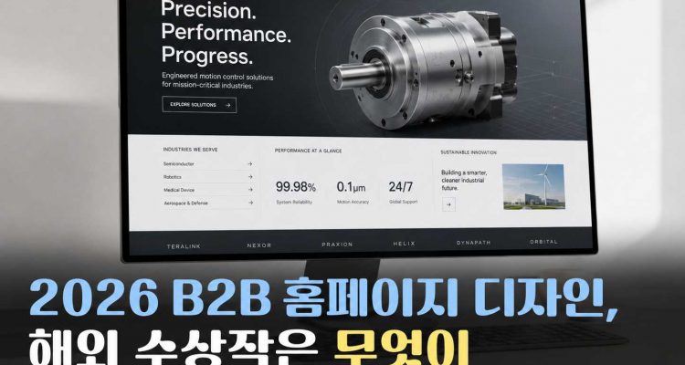 2026 B2B 홈페이지 디자인, 해외 수상작은 무엇이 다를까?