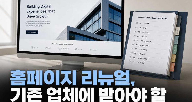 홈페이지 리뉴얼 인수인계, 기존 제작업체에 꼭 요청해야 할 계정·자료 10가지