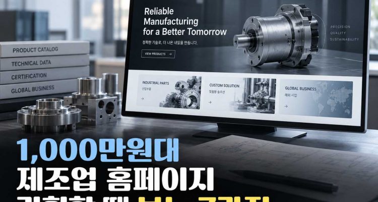 1,000만원대 제조업 홈페이지를 기획할 때 가장 먼저 보는 7가지