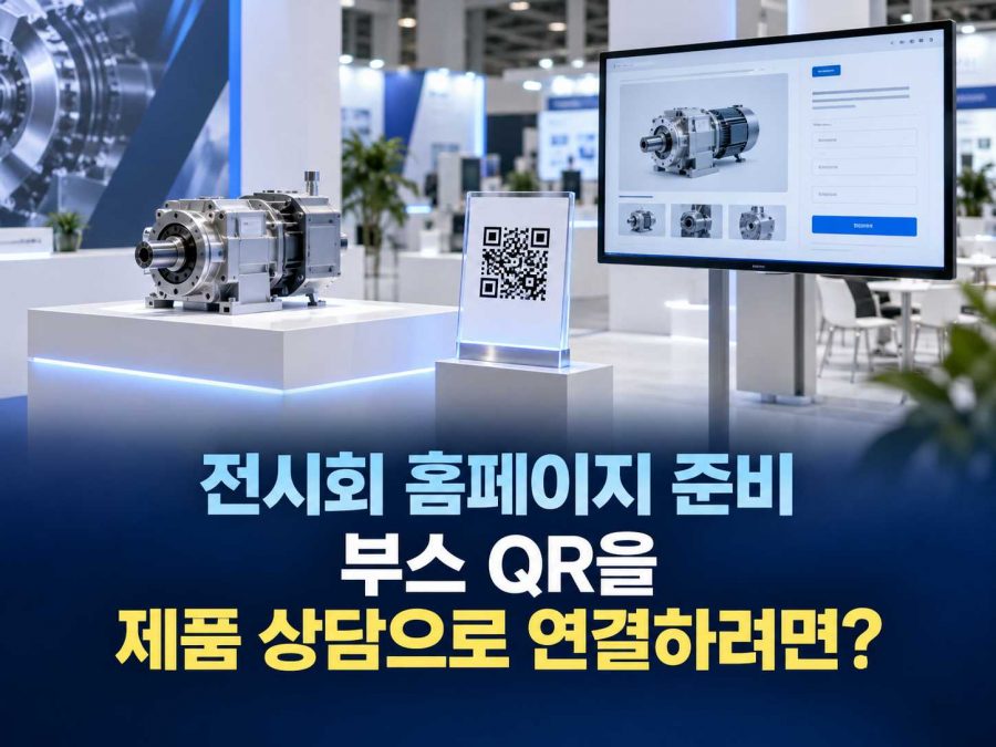 전시회 참가 전 홈페이지 준비, 부스 QR을 제품 상담으로 연결하는 랜딩페이지 기획