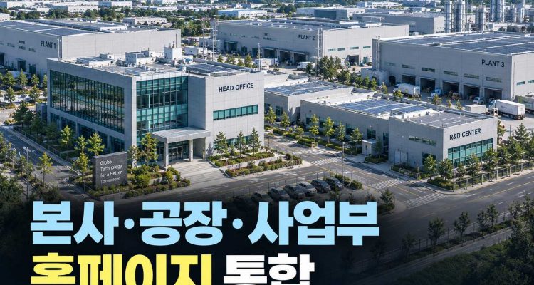 본사,공장,사업부 홈페이지 통합