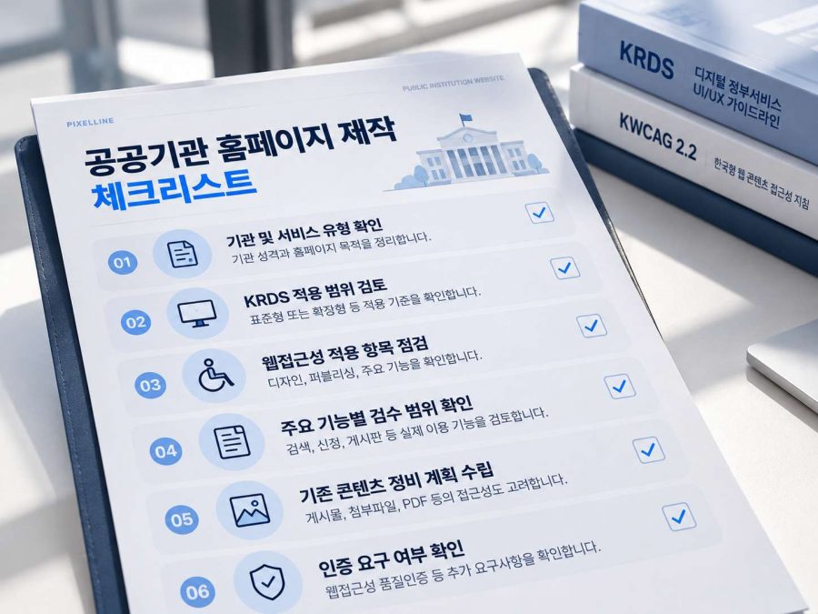 공공기관 홈페이지 제작 체크리스트